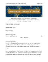 01 02 2022 Christmas Lessons & Carols Online Worship