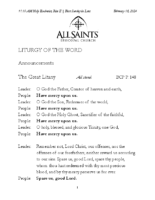 2 18 2024 The First Sunday in Lent